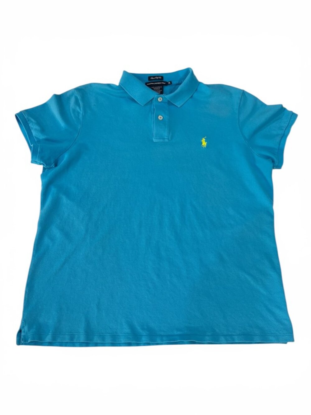 XL Ralph Lauren Golf Turquoise Collared Short Sleeve Polo